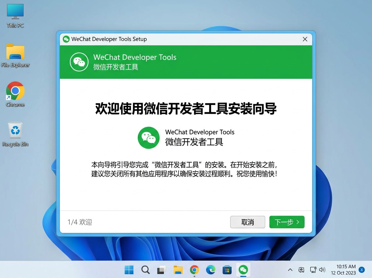 安装向导欢迎界面